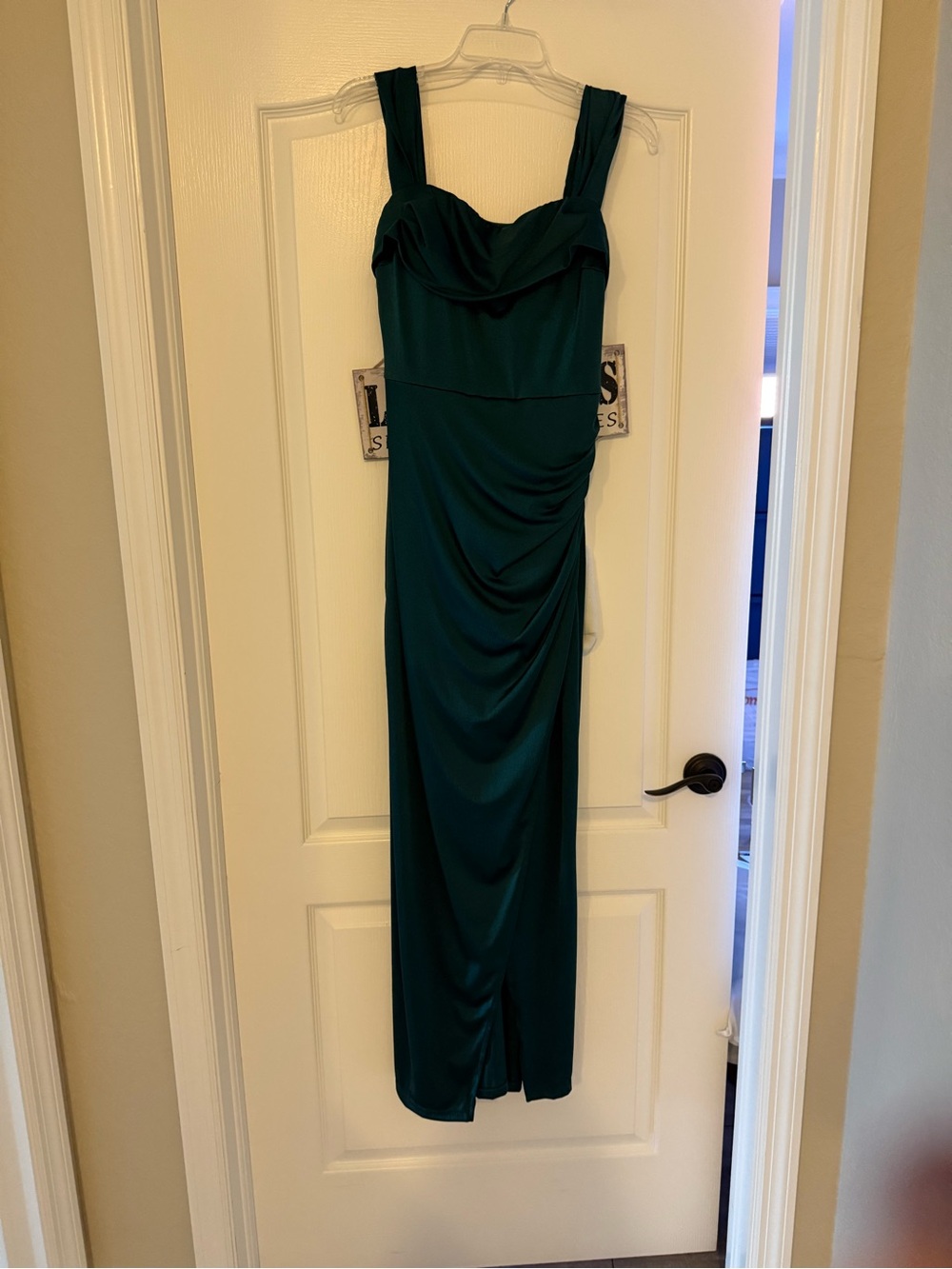 Sleeveless Draped Maxi Dress in Deep Green